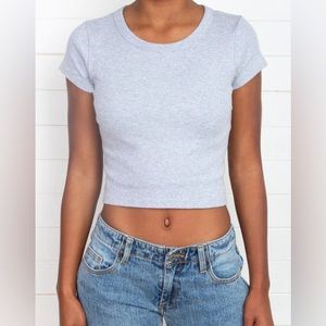 Brandy Melville grey Ashlyn top